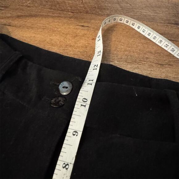 VTG Donna Size 10 Black Velour Dress Pants Wide Leg Minimalist Made in Canada - Picture 7 of 8